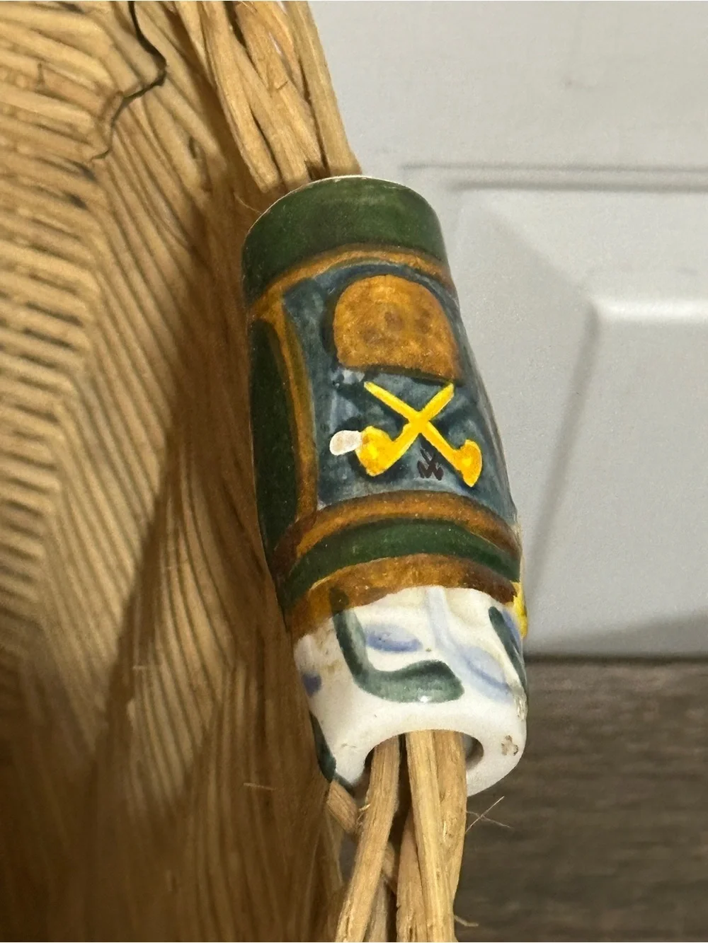 Golf Theme Golfers Waste Basket/Tissue Box Cover Wicker Home Office Golf Clubs